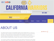 Tablet Screenshot of californiawarriors.com